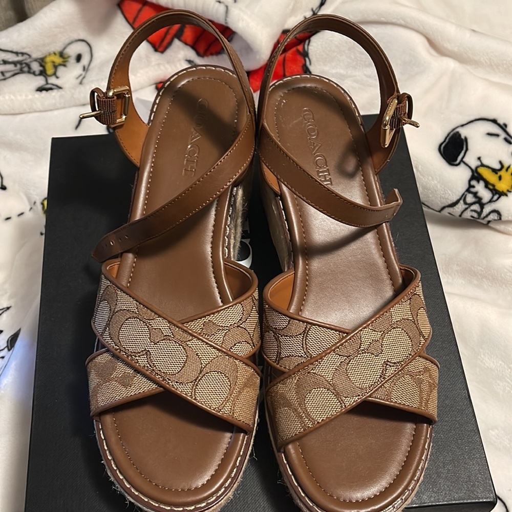 NIB Coach Kimberly Wedge Espadrilles Size 11